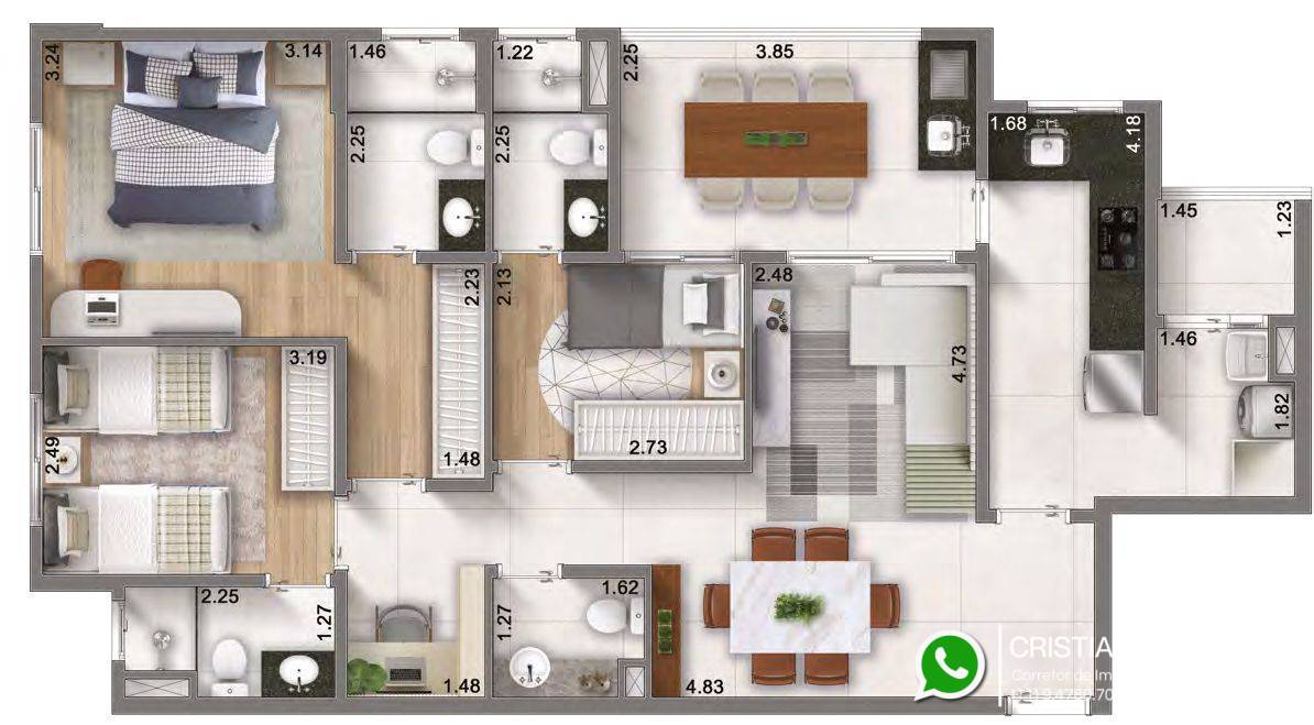 Apartamento à venda com 3 quartos, 98m² - Foto 24